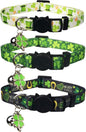 3 Pack St. Patrick's Day Cat Collar with Bell Breakaway Adjustable
