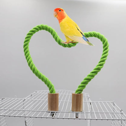 2 Pack Bird Rope Swing Chewing Toy, Hemp Perch Swing, Cage Standing Climbing Pole Accessories for Parrots Budgie Parakeet Cockatiel Cockatoo (39.37 Inches/100 cm)