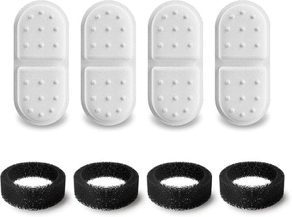 Cat Water Fountain Filters, APAUK 4 Pack Replacement Filters & Sponges,Only Applicable to APFSS-3201