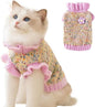 Purple Small Dog Sweater, Knitted Cat Sweater, Holiday Puppy Clothes for Little Dog Girl, Cold Weather Outfit for Kitten Chihuahua Yorkie Teacup Dachshund Pug (Purple, Medium)