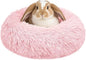 Bunny Rabbit Hideout Bed Small Animal Bedding Donut-Shaped Burrowing Pet Bed Soft and Warm Hideaway with Spandex and Fleece Bottoms Cozy Carrier, Cage Accessories