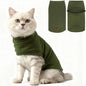 EXPAWLORER Soft Cat Sweater - Sweaters for Cats Only Warm Kitten Clothes, Fall and Winter Pet Coat Pullover Design, Fleece Sweatshirt Clothing Also for Puppy Small Dogs, Army Green M