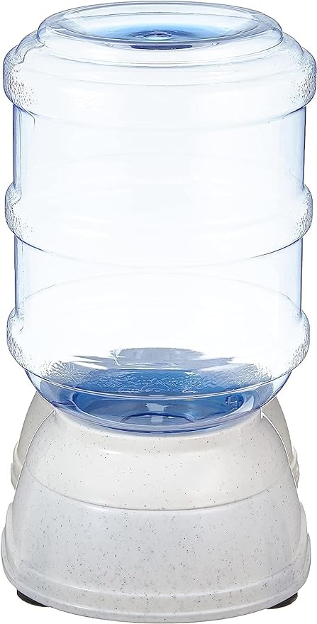 Amazon Basics Gravity Pet Water Dispenser for Cat and Dog, Easy to Clean, 1 Gallon Capacity, Small, Gray