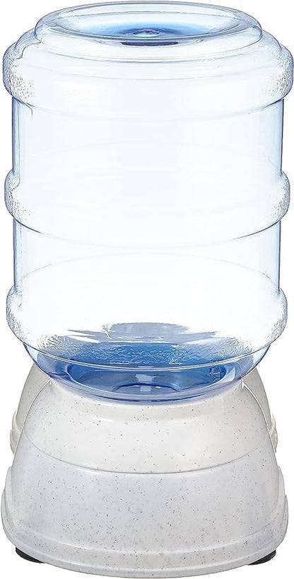 Amazon Basics Gravity Pet Water Dispenser for Cat and Dog, Easy to Clean, 1 Gallon Capacity, Small, Gray