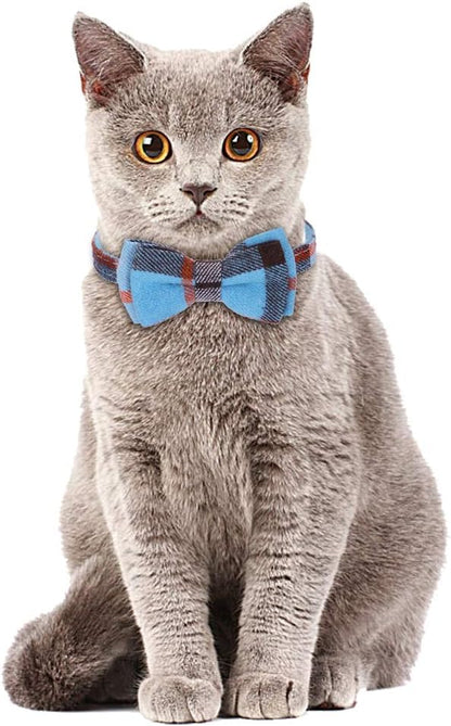 Faleela Breakaway Cat Collar with Bells - 2 Pack Cat Collar with Bells, Cat Collars with Bandana, Accessories for Pet Collars, Adjustable for Cats and Small Dogs