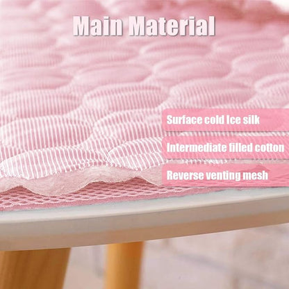 Washable Dog Ice Silk Cooling Mat for Dogs - Self Cooling Pad Blanket for Indoor & Outdoor Car Seats