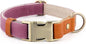 Plutus Pet Genuine Leather & Hemp Dog Collar – Adjustable Heavy Duty Pet Collar with Quick Release Metal Buckle, Soft & Stylish for Puppy and Small, Medium, Large Dogs (Purple, M)