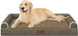 Large Dog Bed Orthopedic Washable: Beds Bolster XL Bed Big XLarge Dogs Memory Foam Sofa Couch Waterproof Removable Cover - Brown