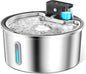 Wireless Cat Water Fountain Stainless Steel - 3.2L/108oz Cordless Pet Water Fountain Battery Operated Cat Water Dispenser Ultra Silent Rechargeable Water Fountains for Cats and Dogs