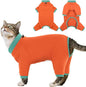 Sticky Cat Clothes Stretchy, Sphynx Hairless Sweater & Pajamas for Cats only, Soft Cat Onesie for Cats After Surgery Female Male & Hair Loss Prevention, Orange L
