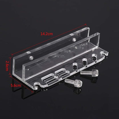 Fdit Acrylic Water Plants Grass Maintenance Tool Holder Aquarium Rack Organizer Fish Tweezers Scissors Storage Rack