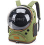 Cat Backpack Carrier, Breathable Cat Carrier Large Space Bubble Pet Backpack for Small Dog and Large cat up to 18lbs, Transparent & Foldable Pet Carrier for Travel Hiking (Green)