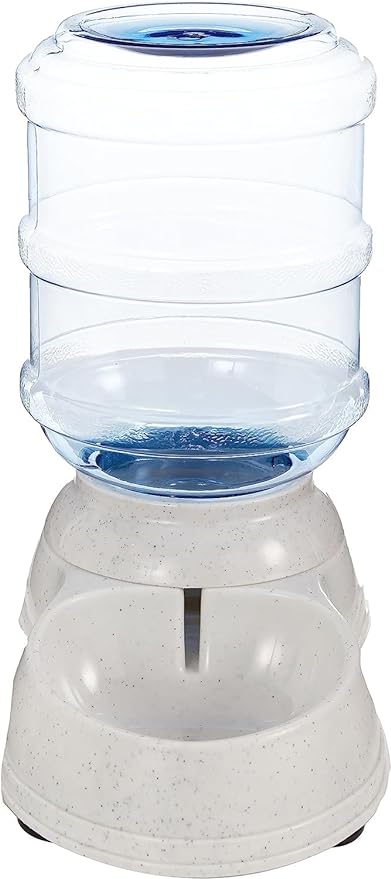 Amazon Basics Gravity Pet Water Dispenser for Cat and Dog, Easy to Clean, 1 Gallon Capacity, Small, Gray
