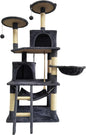 Cat Tree 60.63 inches Cat Tower for Indoor Cats, Multi-Level Cat Condo Furniture with Scratching Posts, Plush Perches, Activity Center with Cozy Basket & Hammock for Cats (Darkgray)