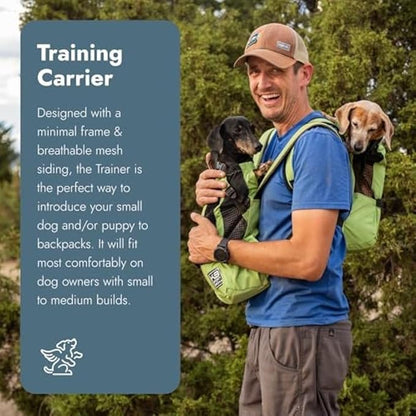 K9 Sport Sack Trainer - Small, Greenery - Ideal for Dogs with 13-16” Back Length - Backpack-Style Training Carrier - Meant for Quick, Non-Strenuous Activities