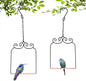 2PK Metal Frame Hummingbird Swings and Perches with Wooden Dowel Black Bird Swing Outdoor Bird Perch Humming Bird Swing (2PK)