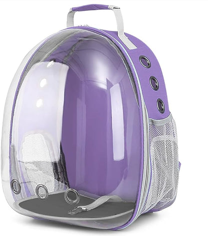 Pet Backpack Carrier,Bubble Backpack Cat Carrier,Pets and Small Dogs,Space Capsule Pet Carrier for Traveling, Walking, Hiking and Outdoor Activities (Purple)