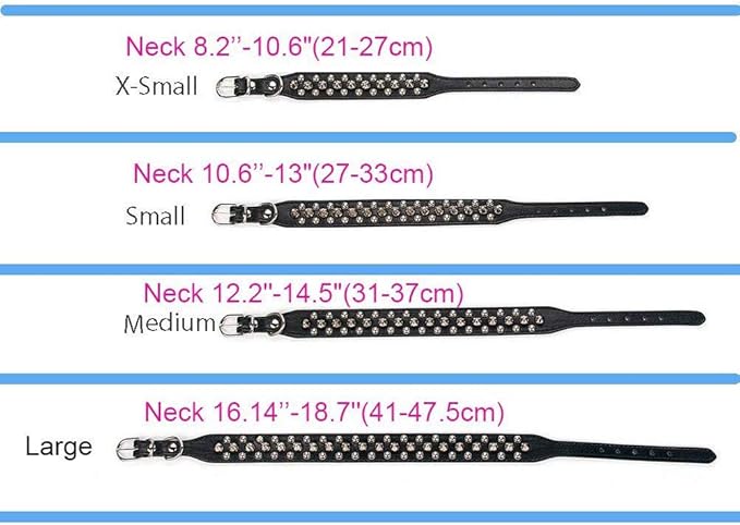 Spiked Dog Collar Soft Pu Leather Mushrooms Rivet Spike Studded Puppy Adjustable Pet Collars for Small Breeds (S, Pink)