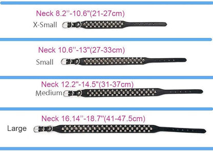 Spiked Dog Collar Soft Pu Leather Mushrooms Rivet Spike Studded Puppy Adjustable Pet Collars for Small Breeds (M, Red Set)