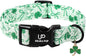 St. Patrick's Day Dog Collar, UP URARA PUP Shamrock Adjustable Pet Collar with Quick Release, Daily Dog Accessories for Small Medium Large Dogs