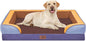 Comfort Expression Orthopedic Dog Bed for Extra Large Dogs 42x30 Inch, Waterproof Egg Crate Foam XL Pet Bed with Removable Bolsters, Dog Couch with Washable Cover & Non-Slip Bottom, Honey Lavender