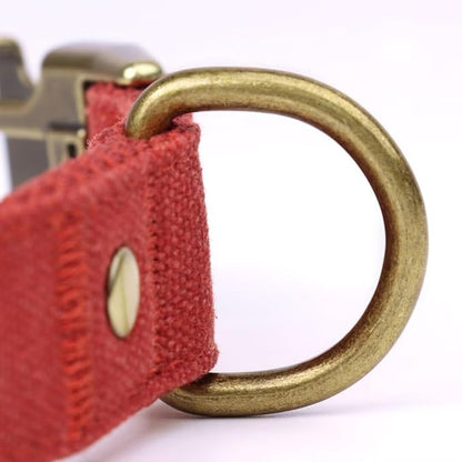 PET ARTIST Dog Collars for Small Dogs, Soft Padded Premium Nylon Dog Collar with Quick Release Metal Buckle, Durable & Adjustable Pet Collars for Boy Gifts, Red, S (Fit 10-16")