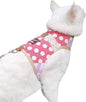 Cat Harness and Leash for Walking Escape Proof, Adjustable Cat Vest Harness, Padded Stylish Cat Walking Jackets, Polka Dot Pink, XX-Large