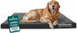 Furhaven Water-Resistant Orthopedic Dog Bed for Large Dogs w/ Removable Washable Cover, For Dogs Up to 95 lbs - Indoor/Outdoor Logo Print Oxford Polycanvas Mattress - Stone Gray, Jumbo/XL