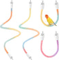 Bird Perch Rope, 4 Pcs 31.1” & 16.54” Bendable Cotton Rope Perches for Bird Cages, Interactive Birds Cage Accessories for Parrots, Parakeets, Cockatiels, Lovebirds, Budgies (2 Long + 2 Short)