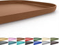 Silicone Pet Feeding Mat with Raised Edge for Food and Water, Dog Bowl Mats, Cat Bowls Placemat with High Lip for Floor Waterproof, Rubber Tray for Cats and Dogs 19 x 12 x0.7 Brown