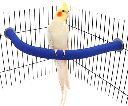 Wontee Bird Perches Bird Cage Sand Perch Stand for Budgies Parakeets Cockatiels Conures (Random Color) (90 Degrees)