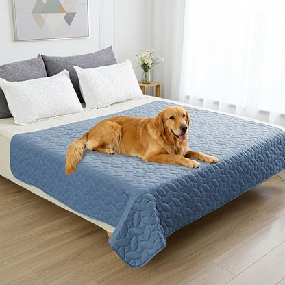 Ameritex Pet Bed Cover Dog Bed Blanket for Sofa and Furniture Waterproof New Pattern Design (68x82 Inch, Light Blue)