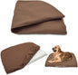 Dog Bed Cover Waterproof Replacement Machine Washable Covers for Dog Bed Heavy Duty Scratch Resistant Mattress Protector Pet Bed 54x44 Inch Brown Cover Only