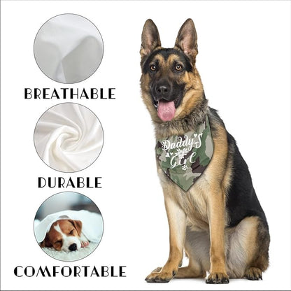 Dog Bandana, My Dad is My Hero, Dogs Scarf Classical Printing, Dogs Scarf Accessories, Doggy Kerchief Pet Kerchief, Christmas Birthday Thanksgiving Doggy Gift D02