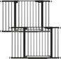 Cumbor 2 Pack 29.7"-48" Baby Gate for Stairs, Mom's Choice Awards Winner-Dog Gate for Doorways, Pressure Mounted Auto-Close Pet Gates for Dogs Indoor, Safety Child Gate with Easy Walk Thru Door,Black