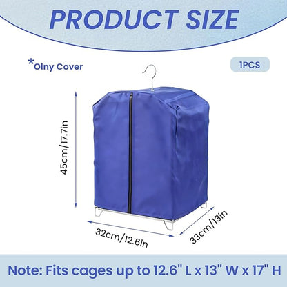 Bird Cage Cover for Night, Bird Cage Cover Shield, Black-Out Birdcage Cover, Good Night Windproof Light-Proof Cage Accessories for Parakeets Lovebirds Parrot (Only Covers, Blue)