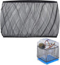 Bird Cage Seed Catcher, Bird Cage Mesh Guard Netting, Birdcage Seed Guard Skirt, Parakeet Cage Skirt for Round Square Cages (Black, XL)