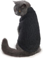 Stretchy Cat Sweater - 17 Colors & 6 Sizes | Snug Winter-Ready Knit for Boy/Girl Cats & Kittens(Dark Gray, Medium)