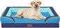 Comfort Expression Orthopedic Dog Bed for Extra Large Dogs 42x30 Inch, Waterproof Egg Crate Foam XL Pet Bed with Removable Bolsters, Dog Couch with Washable Cover & Non-Slip Bottom, New Jersey
