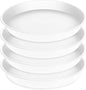 4 Pack of 14 inch Plant Saucers, Plant Saucer 14" Round, Plastic Plant Tray for Flower Pots, White Planters for Indoor Plants, Plant Trays for Planter 12-15" (14", Creamy White)