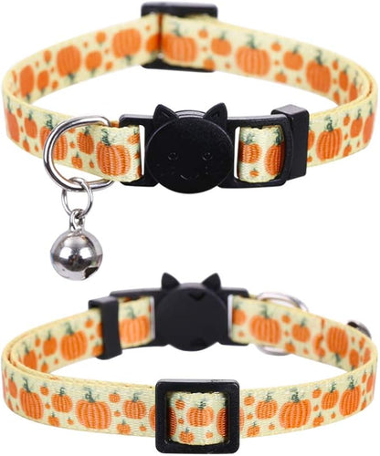 3 Pack/Set Thanksgiving Day Cat Collar Breakaway Bell Fall Autumn for Kitty Adjustable Safety