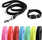 4.2FT Dog Collar and Leash Set, PVC Waterproof Adjustable Odor Proof Pet Collars Leashes, Easy to Clean, Surface 3D Cube Effect, Dog Leash for Small Dogs, Black