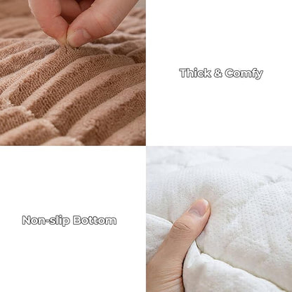 FUNNY FUZZY Pet Couch Covers for Sofa, Washable Dog Couch Cover Protector for Dogs, Flannel Couch Covers for Dogs Pet Friendly Pets Mat Bed Sofa Cover (Brown, 27.6"×70.9")