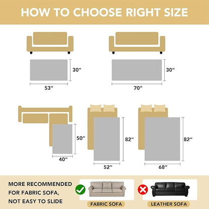 H.VERSAILTEX Non Slip Pet Couch Cover Chenille Dog Bed Protector Thick Soft Sofa Slipcover Pet Friendly Washable Couch Cushion Covers for Pets (30" x 53", Island Fossi)