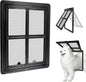 NAMSAN Dog Screen Door, Passage Size 12 x 16 inches, Dog Door for Screen Door, Large Pet Door for Sliding Door, Magnetic Automatic Closing, Self-Assembly, Lockable, Black
