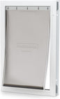 PetSafe Freedom Aluminum Pet Door - Easy Installation Heavy Duty Dog & Cat Door with Magnetic Tinted Flap - Long-Lasting Pet-Friendly Design - Large - for Dogs Up to 100 lb