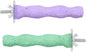 2pcs Bird Beak Grinding Stone, Resin Anti-Slip Beak Grinder Stone Bird Nail Trimming Claw Trimmer Perches Parrot Cage Stand Toys for Budgie Cockatiel Conure Parakeet Cage Accessories (Green, Purple)