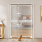 unipaws 75" High Extra Tall Cat Gate, Auto Closing and No Drilling Safety Gate for Doorway Hallway Stairs, Cat Dog Proof, Fit for 35"-51" Wide Opening, Indoor Use, White