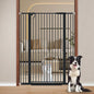Fairy Baby 51.18" Extra Tall Cat Gate for Doorway, 29.5"-40.5" Extra Wide Pet Gate Dog Barrier Indoor for Cats Dogs, Kid Puppy Dog Gate No Jumping Over & No Climb, Metal Child Safety Proof Gate, Black