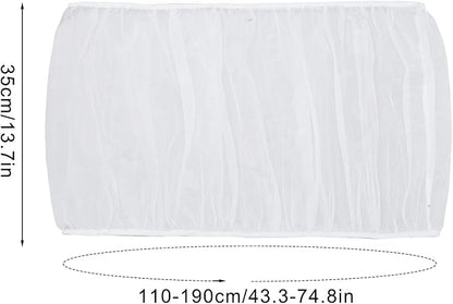 Fengek 2 Pcs Adjustable Bird Cage Cover & Seed Catcher Net - Stretchy Bird Cage Accessories for Night Cover & Seed Guard (White)